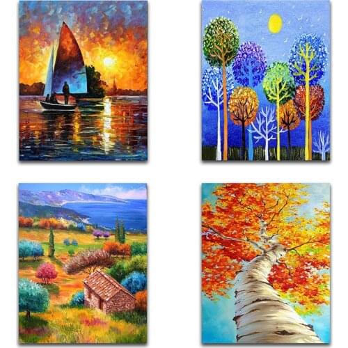 5d diamond paintings landscape color bridge set kit full square diamond paint Diamond painting lighthouse Cross stitch house