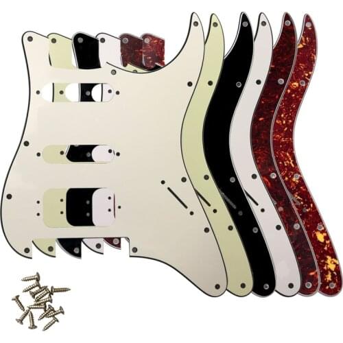 Guitar Pickguard 11 Screw Holes Strat With Floyd Rose Tremolo Humbucker HSS No Control Hole Scratch Plate