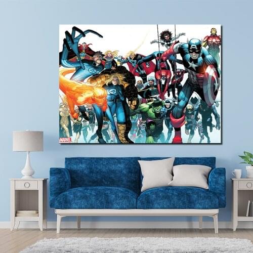 John Romita Jr Superhero Avengers Spider-Man Captain America Iron Man Wall Art Anime Poster Child Bedroom Decor Canvas Picture