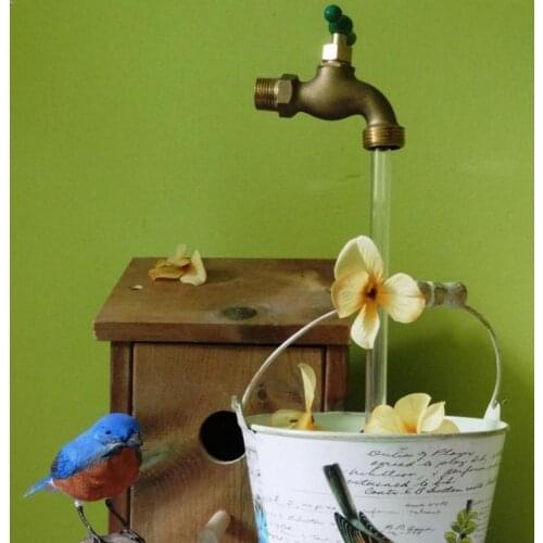 Invisible Float Faucet Flowing Spout Watering Can Fountain Yard Metal Floating Tap Holiday Gift Invisible Spout for Garden