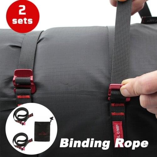 Outdoor Camping Binding Rope Luggage Strap Bag Cargo Lashing with Metal Buckle for Motorcycle Bike