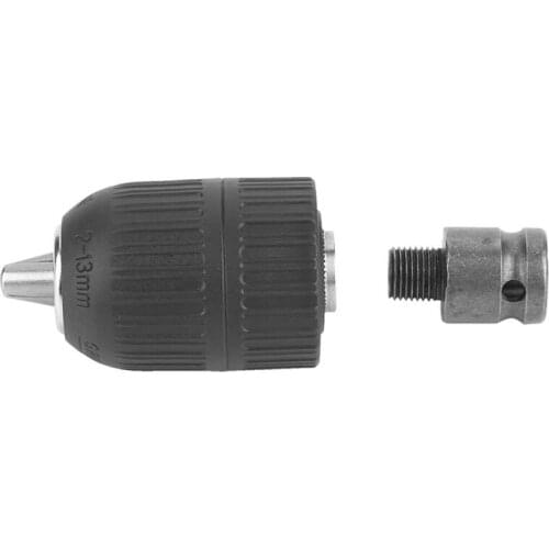 2-13mm 1/2-20UNF with 1/2 Chuck Adaptor Self-Locking Keyless Electric Drill Chuck for Impact Wrench Conversion Tools Set Holder