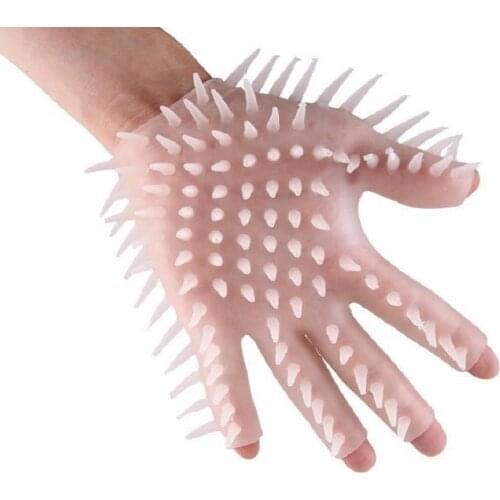 Spike gloves flirting gloves shampoo massage female masturbation stroking gloves adult products