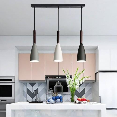 Macaron Pendant Lights Nordic Pendant Lights In Dining Room Hanging Lamp Lighting Luminaire Kichen Lights Room Decor