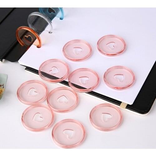 Transparent Disc Buckle Notebook Binding Ring Binds Love Mushroom Hole Hand Book Accessory 35mm Binder A5 Binder Binder Ring
