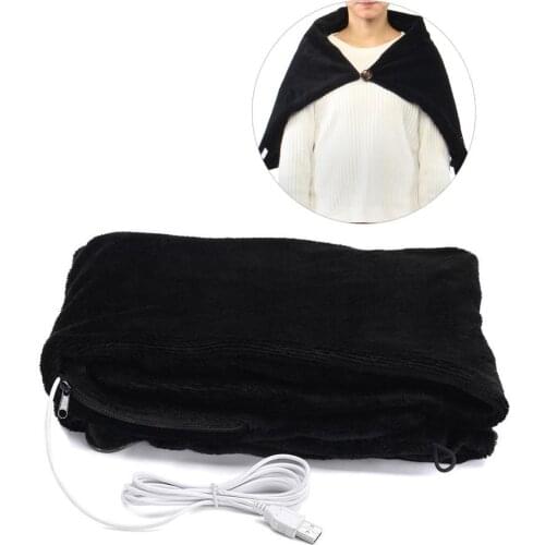 USB Heated Shawl 45x80cm Electric Warming Heating Blanket Shoulder Neck Heating Shawl USB Soft 5V 4W For Winter Warm Blanket