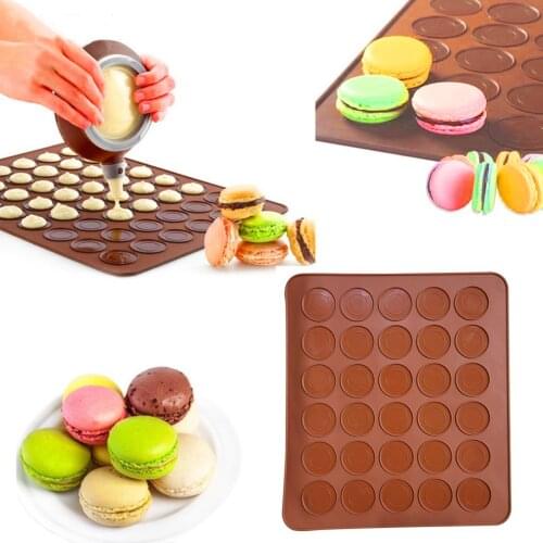 30 Holes Silicone Mat For Macaron Silicone Baking Mat Non-Stick Baking Macaron Cup Cake Pad Bakeware Pastry Baking Tool
