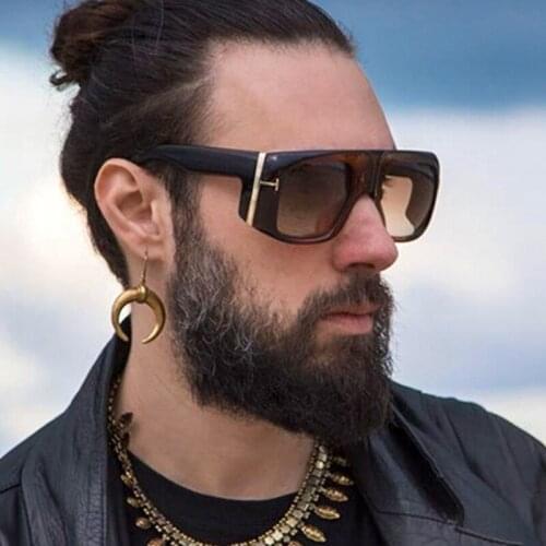 WackSaria Sunglasses Women Big Frame Vintage Squard Leopard Men Sun Glasses Retro Cool T Letter Fashion Classic Sun Protection