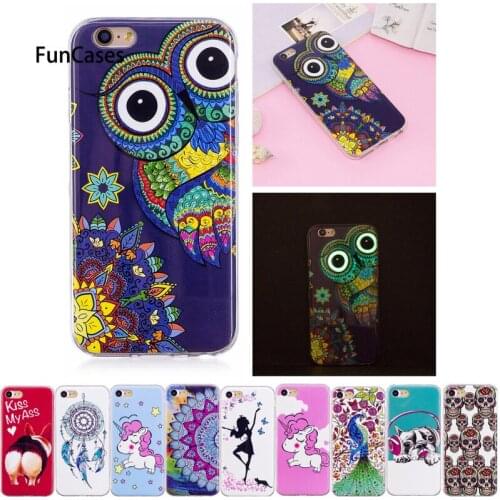 Luminous Case For iphone 8 8 plus 8+ Case Silicone Cover For iphone 7 7plus 7+ Noctilucent Shine Cover For iphone 6 6s plus 5
