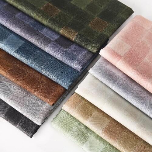 Japan Imported Pure Cotton Thread Plaid Handmade Patchwork Bag Childrens Clothing Pants Shirt Fabric