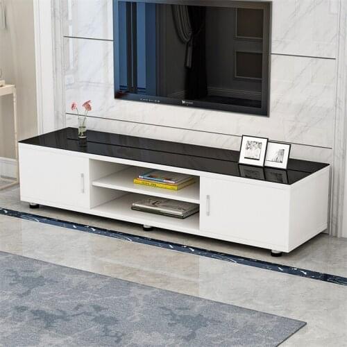 TV Cabinet Tempered Glass Modern Simple Coffee Table TV Stand Combination Living Room Small Apartment Home Bedroom Floor Cabinet