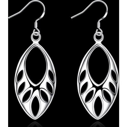 WalerV 2018 New For Women Set Fashion Charm Hollow Oval Shape Earrings Lady Wedding Body Jewelry Accessories Long Earring Gift