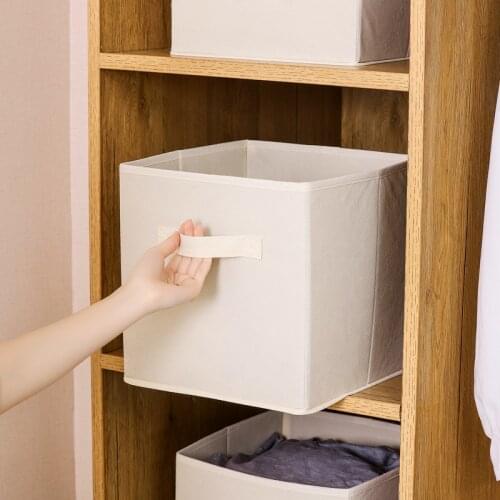 3 Pack Foldable Storage Bin Collapsible Sturdy Storage Basket Cube W/Handles for Organizing Shelf Nursery Home Closet Grey