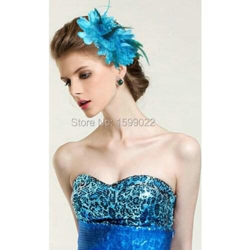 2pcs/lot Feather Flower Band Bead Tassel Hair Clip Fascinators Corsage for Weddings Accessories for Church Wedding Hairwear