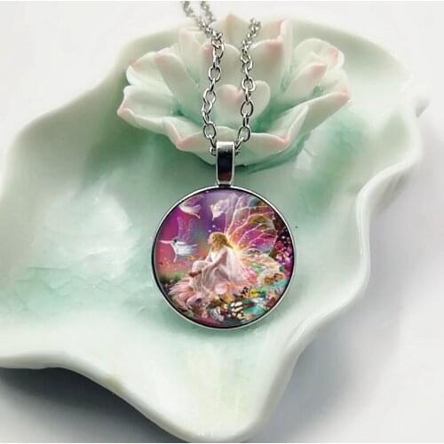 2019 new charm fashion pop fairy dance glass pendant necklace