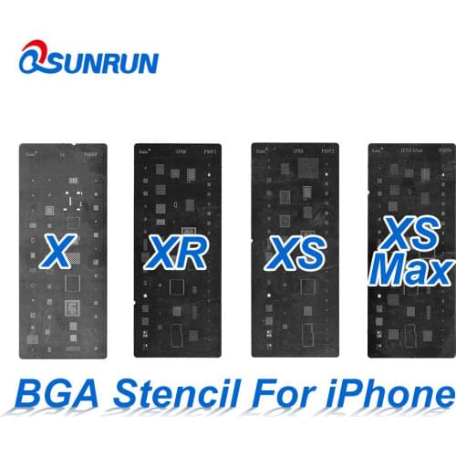 4pcs/lot high quality full set BGA Reballing Stencil dedicate kit for iPhone 7 7Plus 8 8Plus X XR XS XSMax