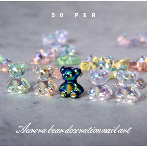50PCS Random Nail Rhinestones Nail Rhinestone for nails Small Irregular Beads 3D Nail Art Decoration In Wheel Accessories