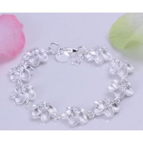 Free shipping 925 jewelry silver plated jewelry bracelet fine fashion bracelet wholesale and retail SMTH179
