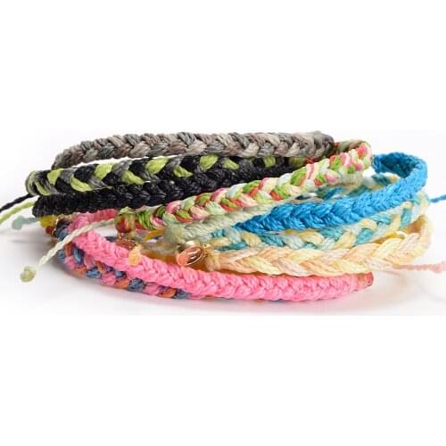 Solid braided friendship bracelet snap button jewelry armband bileklik erkek pulsera masculina bransoletki bracelets for women