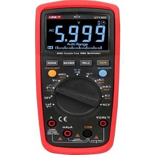 UNI-T UT139S True RMS digital multimeter, LPF (low pass filter)/LoZ (low impedance input) function/Temperature test EBTN display