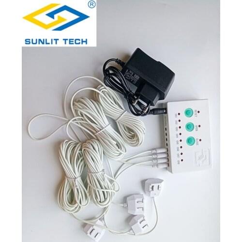 Water Leakage Sensor Protection Against Leaking With 4pcs Water Cables And 1pc Adapter For Home Security
