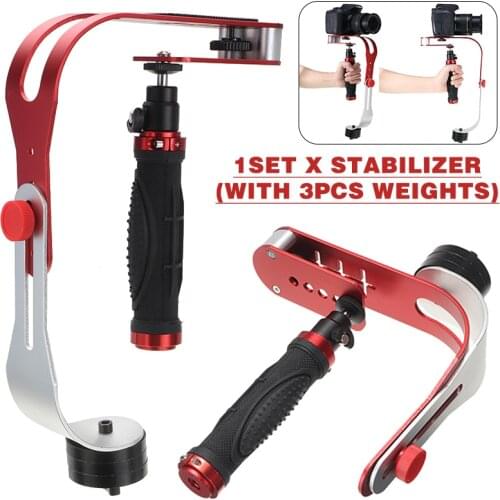 For DSLR Cameras Camcorder 1pc Portable Bow-shaped Handheld Steady Durable Aluminum Alloy Video Stabilize Mayitr