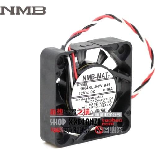 For NMB 1604KL-04W-B49 4010 4cm 12V 0.1A dual ball bearing cooling fan