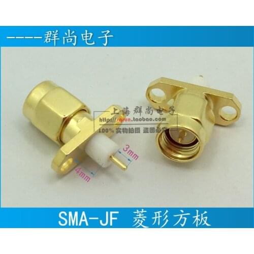 SMA-JFD4 SMA-JF SMA-JFD Two hole flange installation diamond square plate SMA male head Socket