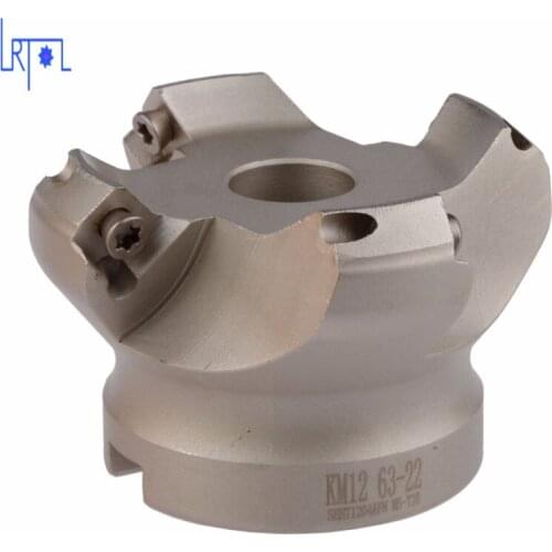 4flute KM12-63-22 45 Degree Shoulder Mill Cutter Head for SEHT1204