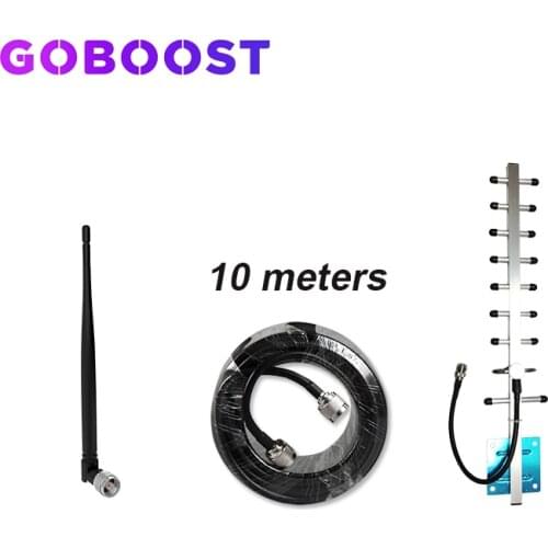 GSM 2g 3g 4g Antenna for cell cellular signal booster gsm repeater 3g lte 1800 3g 4g Yagi antenna whip antenna 10m cable kit