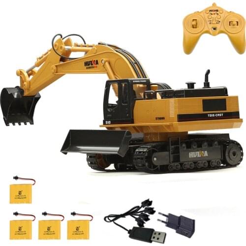15CH Simulation RC excavator toys with Music and light Childrens Boys RC truck toys gifts RC Engineering car tractor brinquedos
