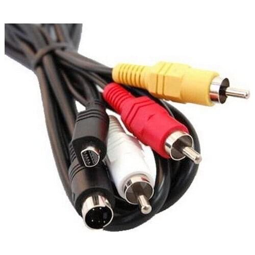 5ft VMC-15FS Compatible AV TV-Out Audio Video cable Cord For Sony Camcorder HandyCam : DCR-SR42, DCR-SR42e, DCR-SR45, DCR-SR45e