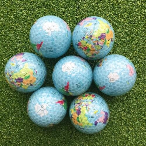 Print Earth Globe Map Golf Balls Indoor Outdoor Training Tool Golf Practice Ball World Collection Tierra Globo Geography Gift
