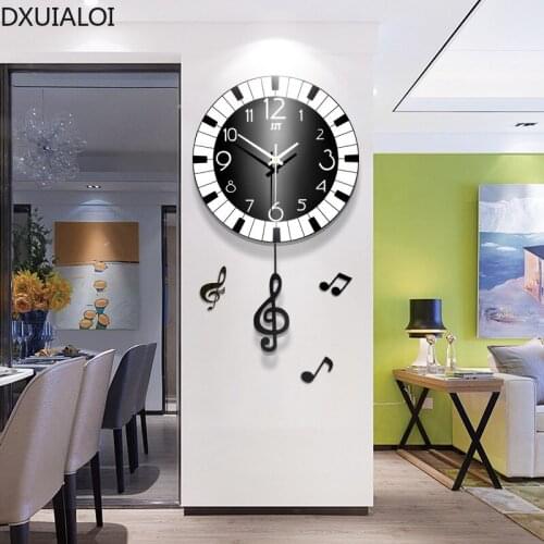 Nordic creative clock wall clock living room modern minimalist personality bedroom mute home fashion clock wall watch Home Decor