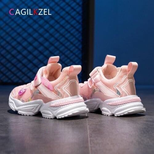 CAGILKZEL 2021 Summer Children Shoes Brethable Mesh Sports Shoes For Girls High Quality Running Kids Sneakers Girls Shoes Boys