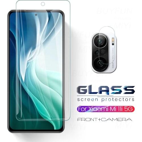 Mi11i 5g glass 1to2 camera lens protective glass for xiaomi xiomi xiami xaomi xiaome mi 11i 11 i 5g screen protector film 6.67