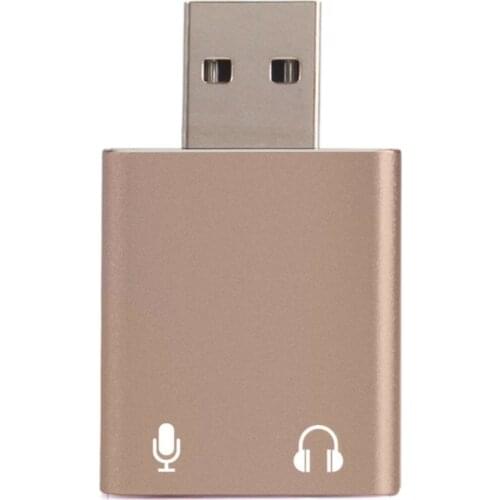 Mini USB Sound Card External Adapter 3D Stereo Jack 3.5mm Earphone Micphone For PC A #265470