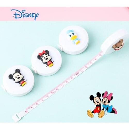 150 Cm/60 Inch Disney Mickey Mouse Mini Portable Small Tape Measure Three-square Ruler Childrens Height Measurement Office Tool