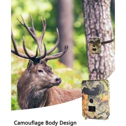 Outdoor Hunting Camera 12MP Wildlife Detector Trail 1080 HD Waterproof Monitoring Infrared Heat Sensing Night Vision