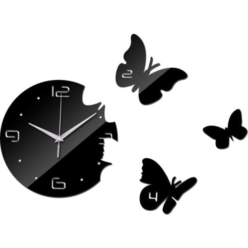 2015 New Wall Clock Diy Ciocks Quartz Watch Acrylic Mirror 3d Stickers Living Room Europe Needle Reloj De Pared Horloge Murale