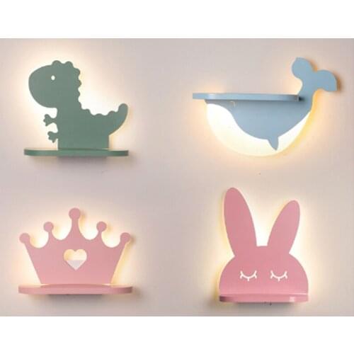 Storage Wall Lamp Simple Modern led Wall Light led Cartoon Children Bedroom Lamp Creative Kindergarten Nursery led Lighting Lamp