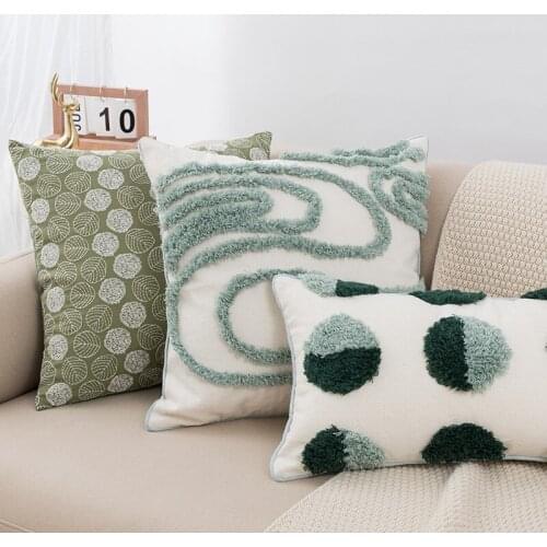 Nordic Style Embroidery Pillowcase Fashion Modern Home Living Room Sofa Bay Window Decoration Cushion Waist Pillow Car