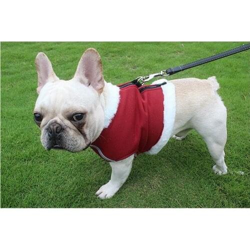 New Pet Dog Chest Strap Warm Reflective Plus Velvet Vest Chest Strap + 1.5M Traction Rope Pet Dog Supplies Autumn and Winter