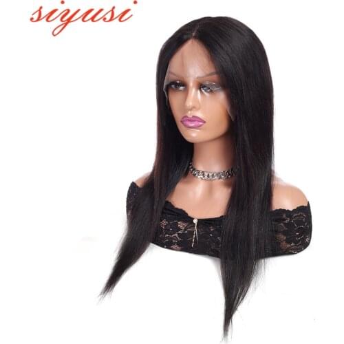 13x1 Human Hair Wigs Brazilian Straight Wig Natural Hair 100% Glueless HD Transparent Lace Wigs For Black Women Human Hair