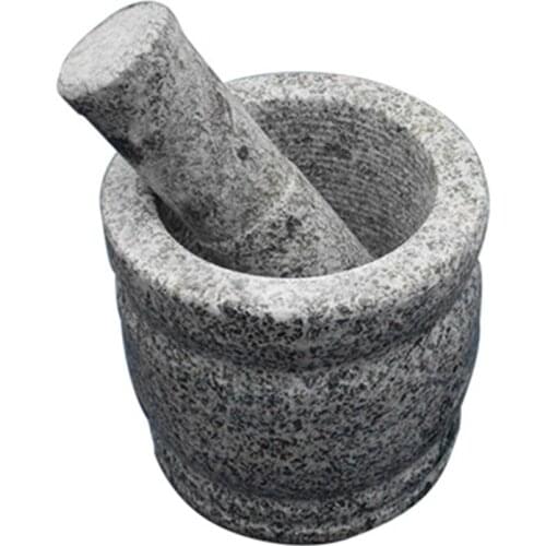Natural Bluestone Garlic Press Stone Mortar Household Gallipot Grinder Garlic Stone Mortar Seeds Garlic Press Garlic Press