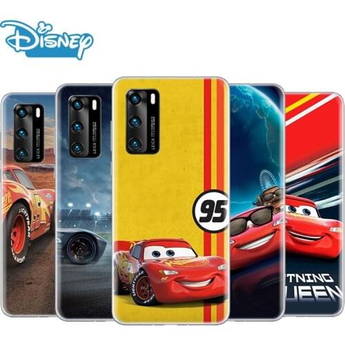 Transparent Cover Cars Lightning McQueen For Huawei P50 P40 P30 P20 P10 P9 P8 Lite Pro Plus mini 2019 2017 Phone Case