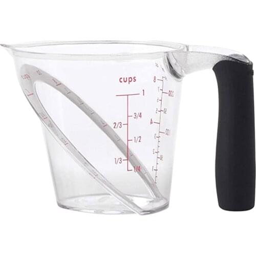Clear Plastic Measuring Cup Microwave Dishwasher Angled Cups Cup Measuring Device