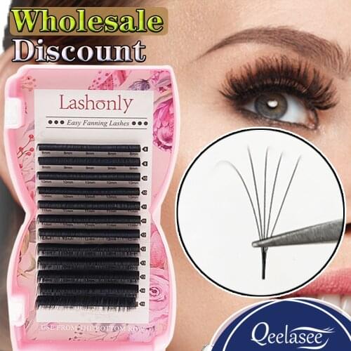 Qeelasee Lash Extension Supplies Eyelashes Wholesale individual Eyeashes Easy Fan Volume Eye Lashes Mink Bloom Professional
