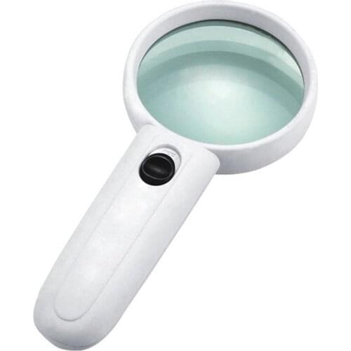 2 LED Light 4X Magnifying Glass Lens Handheld Mini Pocket Microscope Reading Jewelry Loupe Top Quality Handheld Magnifiers Sale