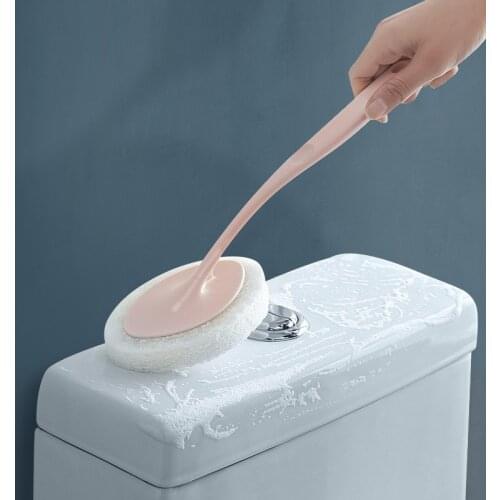 Bathroom Toilet Floor Cleaning Brushes Dishwashing Magic Sponge Eraser Multifunction Plastic Long Handle Home Kitchen Utensil